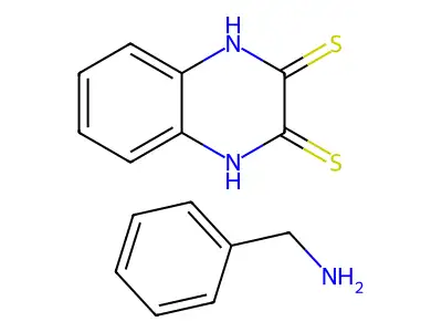 2,3-Quinoxalinedithiol compd. with benzylamine structure