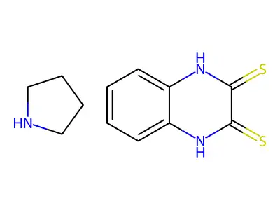 2,3-Quinoxalinedithiol compd. with pyrrolidine (1:1) structure