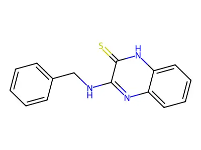 3-((Phenylmethyl)amino)-2(1H)-quinoxalinethione structure