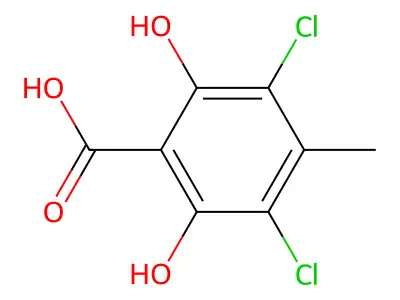 gamma-Resorcylic acid, 3,5-dichloro-4-methyl- structure