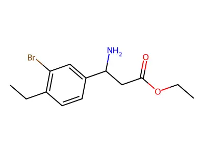 Ethyl 3-amino-3-(3-bromo-4-ethylphenyl)propanoate structure