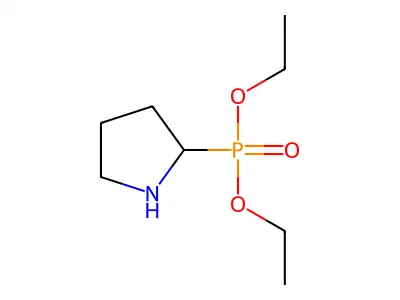 Phosphonic acid, 2-pyrrolidinyl-, diethyl ester structure