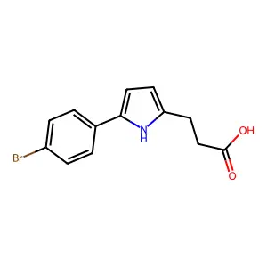 3-(5-(4-bromophenyl)-1H-pyrrol-2-yl)propanoic acid structure