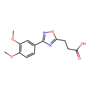3-[3-(3,4-Dimethoxyphenyl)-1,2,4-oxadiazol-5-yl]propanoic acid structure