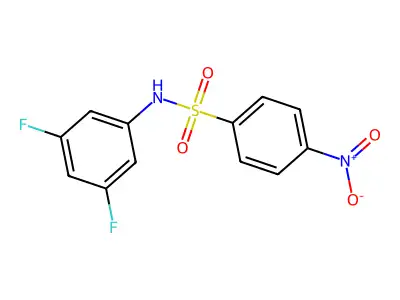 N-(3,5-difluorophenyl)-4-nitrobenzenesulfonamide structure