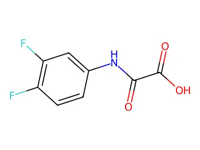 [(3,4-Difluorophenyl)amino](oxo)acetic acid structure