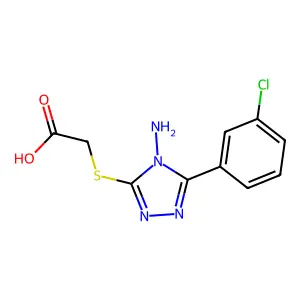 {[4-amino-5-(3-chlorophenyl)-4H-1,2,4-triazol-3-yl]sulfanyl}acetic acid structure