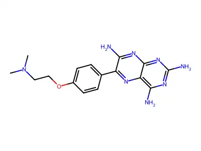 Pteridine-2,4,7-triamine, 6-(4-(2-(dimethylamino)ethoxy)phenyl)- structure