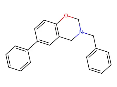 3-Benzyl-6-phenyl-3,4-dihydro-2H-1,3-benzoxazine structure