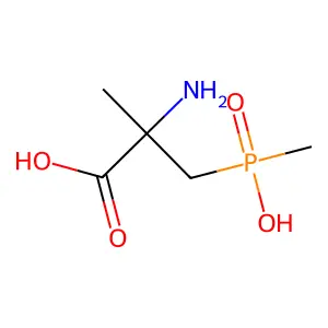 Alanine, 2-methyl-3-(methylhydroxyphosphinyl)- structure