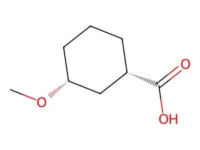 cis-3-Methoxycyclohexanecarboxylic acid structure