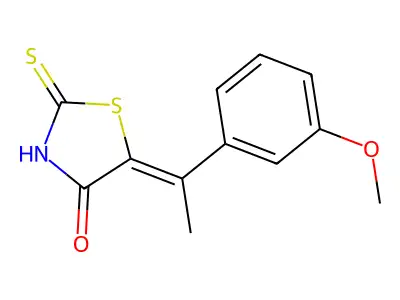 Rhodanine, 5-(m-methoxy-alpha-methylbenzylidene)- structure