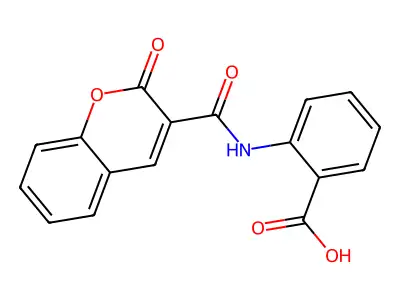 2-[(2-Oxo-2H-chromene-3-carbonyl)-amino]-benzoic acid structure