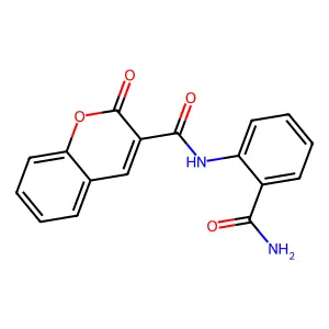N-(2-carbamoylphenyl)-2-oxo-2H-chromene-3-carboxamide structure