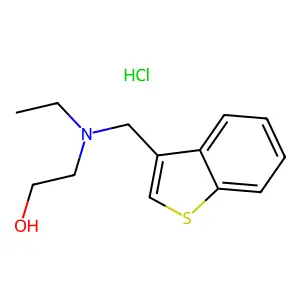 Ethanol, 2-(N-((benzo(b)thien-3-yl)methyl)-N-ethylamino)-, hydrochloride structure