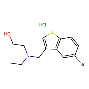 Ethanol, 2-(N-((5-bromobenzo(b)thien-3-yl)methyl)-N-ethylamino)-, hydrochloride structure