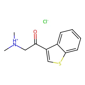 Ketone, benzo(b)thien-3-yl dimethylaminomethyl, hydrochloride structure
