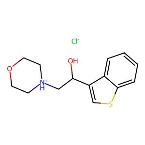 1-(1-Benzothiophen-3-yl)-2-(morpholin-4-yl)ethan-1-ol--hydrogen chloride (1/1) structure