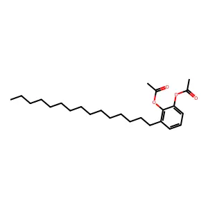 1,2-Benzenediol, 3-pentadecyl-, 1,2-diacetate structure