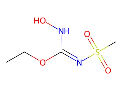 ethyl N-hydroxy-N'-methylsulfonylcarbamimidate structure