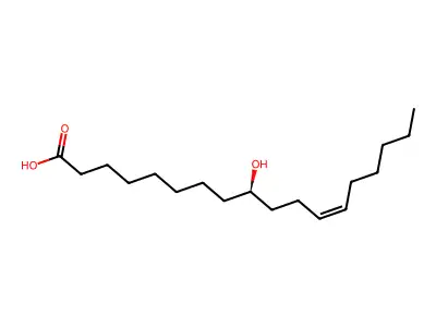 9-Hydroxyoctadec-12-enoic acid, (Z)- structure