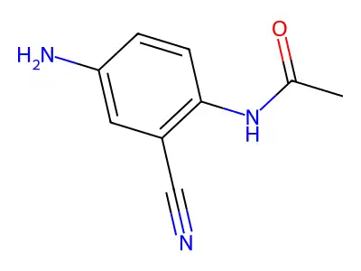 N-(4-amino-2-cyanophenyl)acetamide structure