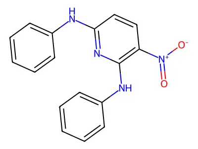 3-Nitro-N~2~,N~6~-diphenylpyridine-2,6-diamine structure