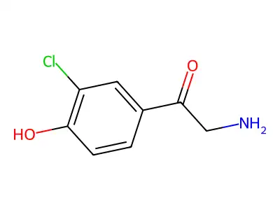 2-Amino-1-(3-chloro-4-hydroxyphenyl)ethanone structure
