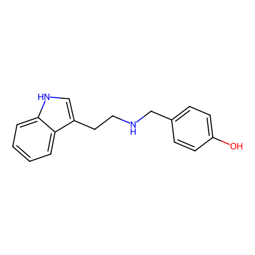 4-[[[2-(1H-Indol-3-yl)ethyl]amino]methyl]phenol structure