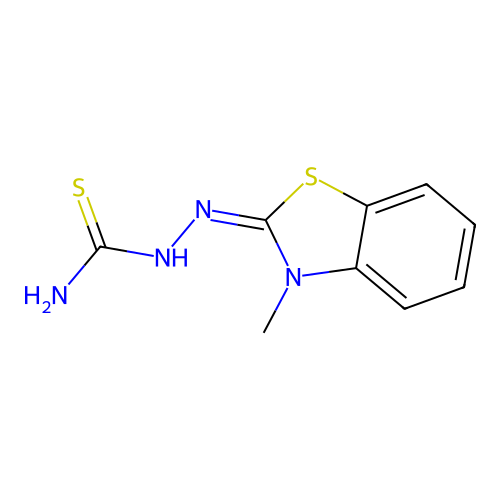 (2E)-2-(3-methyl-1,3-benzothiazol-2(3H)-ylidene)hydrazinecarbothioamide structure