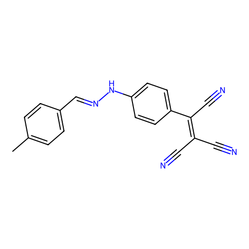 p-Tolualdehyde, (p-tricyanovinylphenyl)hydrazone structure