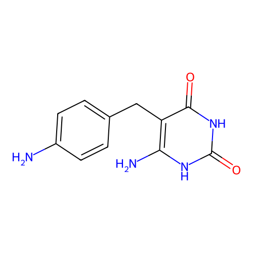 6-Amino-5-(4-aminobenzyl)-2,4-pyrimidinediol structure