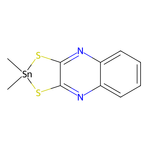 Stannane, dimethyl(2,3-quinoxalinyldithio)- structure