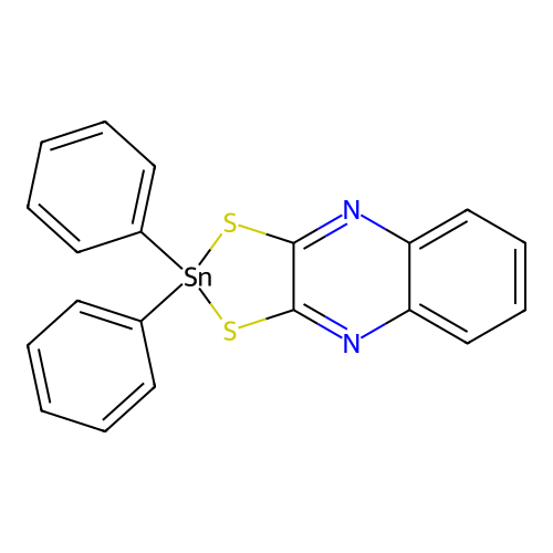 Stannane, (2,3-quinoxalinyldithio)diphenyl- structure
