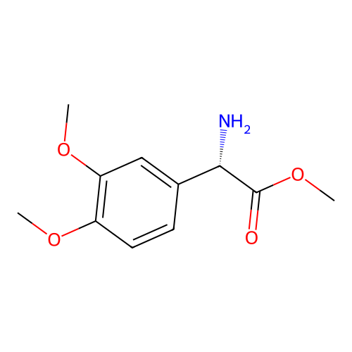 methyl (2S)-2-amino-2-(3,4-dimethoxyphenyl)acetate structure