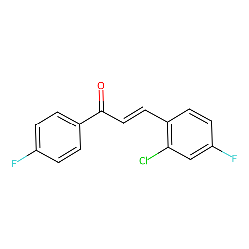 2'-Chloro-4,4'-difluorochalcone structure