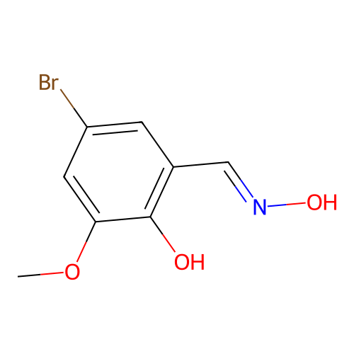 4-Bromo-2-(hydroxyiminomethyl)-6-methoxyphenol structure