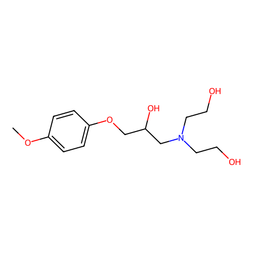 1-[Bis(2-hydroxyethyl)amino]-3-(4-methoxyphenoxy)propan-2-ol structure