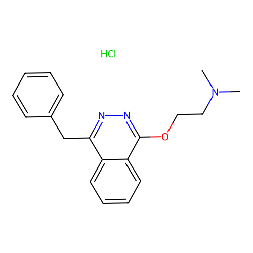 Phthalazine, 4-benzyl-1-(2-(dimethylamino)ethoxy)-, hydrochloride structure