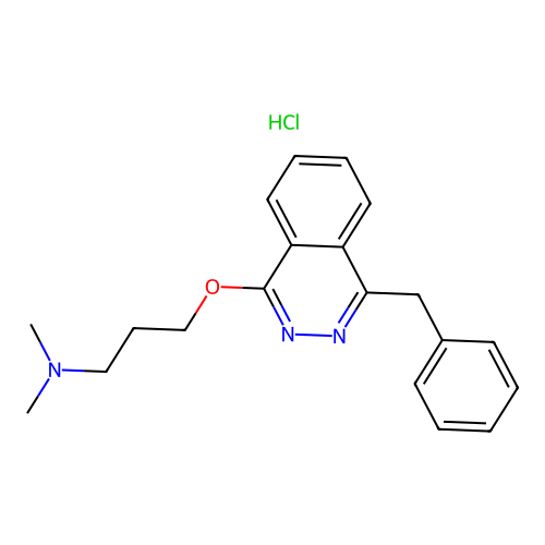 Phthalazine, 4-benzyl-1-(3-(dimethylamino)propoxy)-, hydrochloride structure