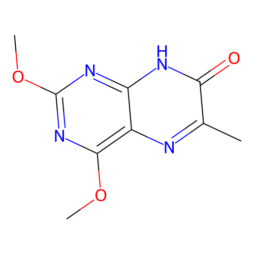 2,4-dimethoxy-6-methyl-7(8H)-pteridinone structure
