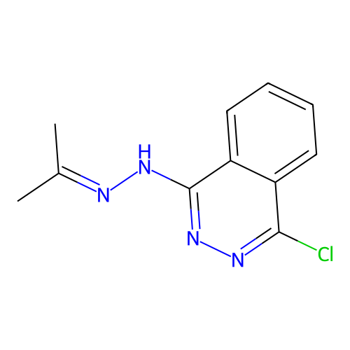(1Z)-4-chloro-1-(propan-2-ylidenehydrazinylidene)-1,2-dihydrophthalazine structure