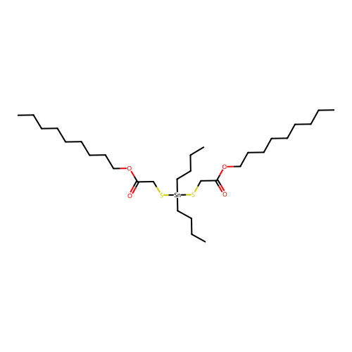 Acetic acid, 2,2'-((dibutylstannylene)bis(thio))bis-, dinonyl ester structure
