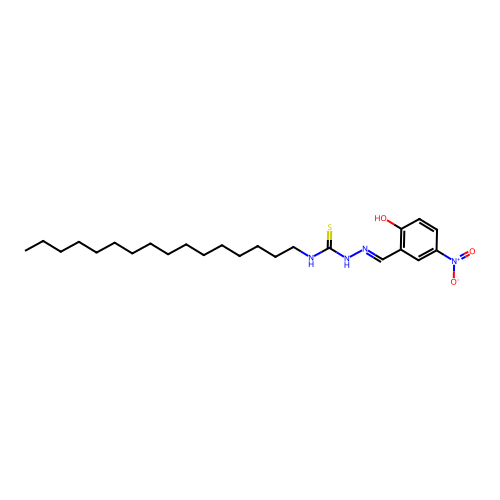 Hydrazinecarbothioamide,n-hexadecyl-2-[(2-hydroxy-5-nitrophenyl)methylene]- structure