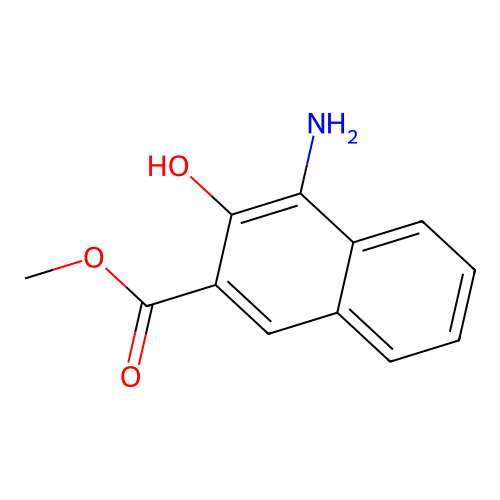 Methyl 4-amino-3-hydroxynaphthalene-2-carboxylate structure