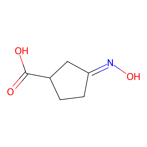 (3E)-3-hydroxyiminocyclopentane-1-carboxylic acid structure