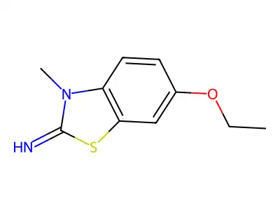 6-Ethoxy-3-methyl-3H-benzothiazol-2-ylideneamine structure