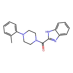 1H-benzimidazol-2-yl-[4-(2-methylphenyl)piperazin-1-yl]methanone structure