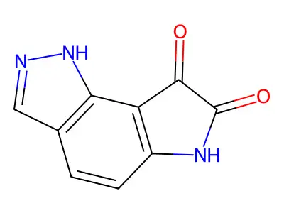1,6-Dihydropyrrolo(2,3-g)indazole-7,8-dione structure