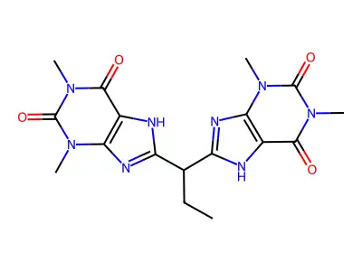 Theophylline, 8,8'-ethylmethylenedi- structure